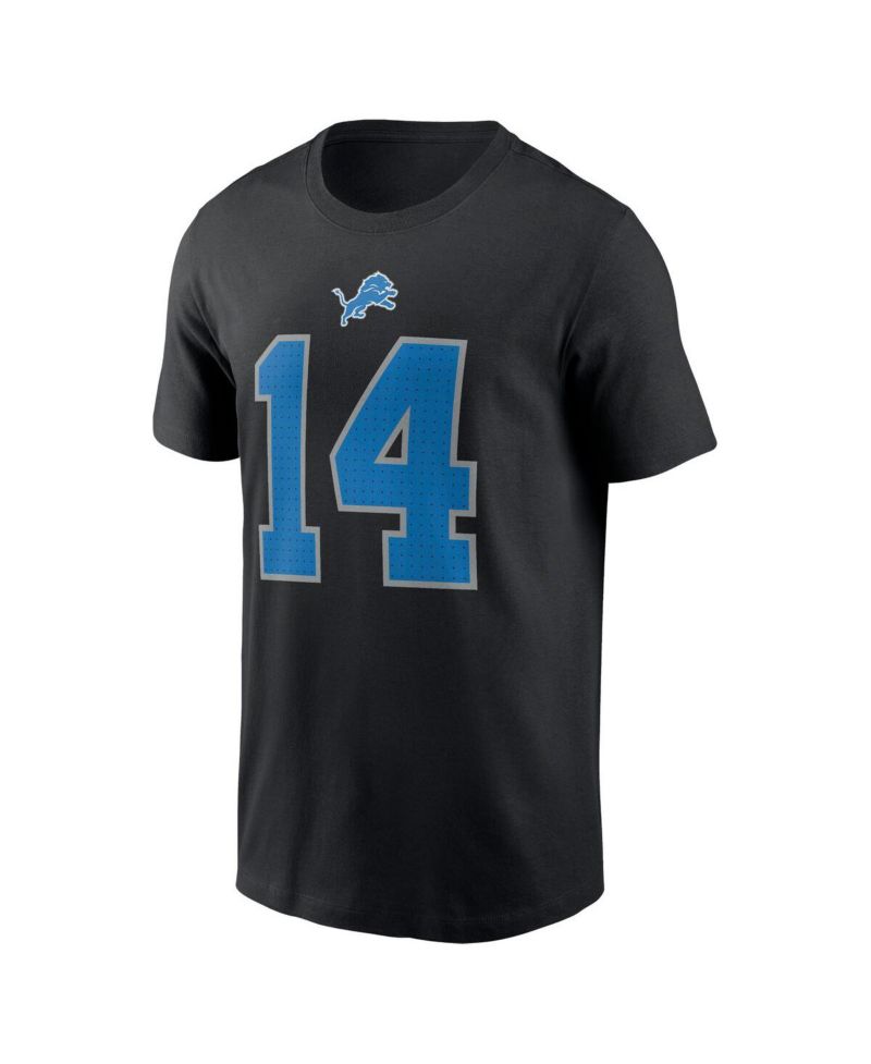 Nike Men's Amon-Ra St. Brown Black Detroit Lions Player Name & Number T-Shirt