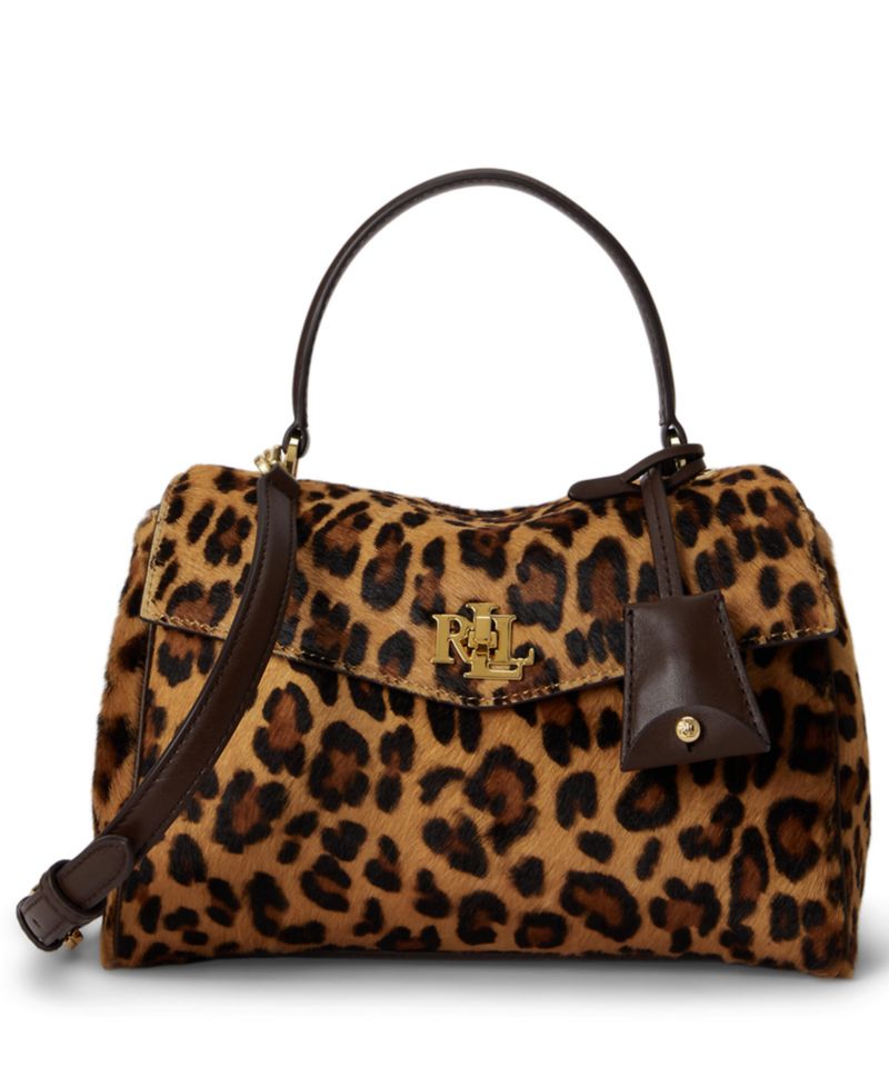 Farrah Leopard Print Small Soft Satchel Bag