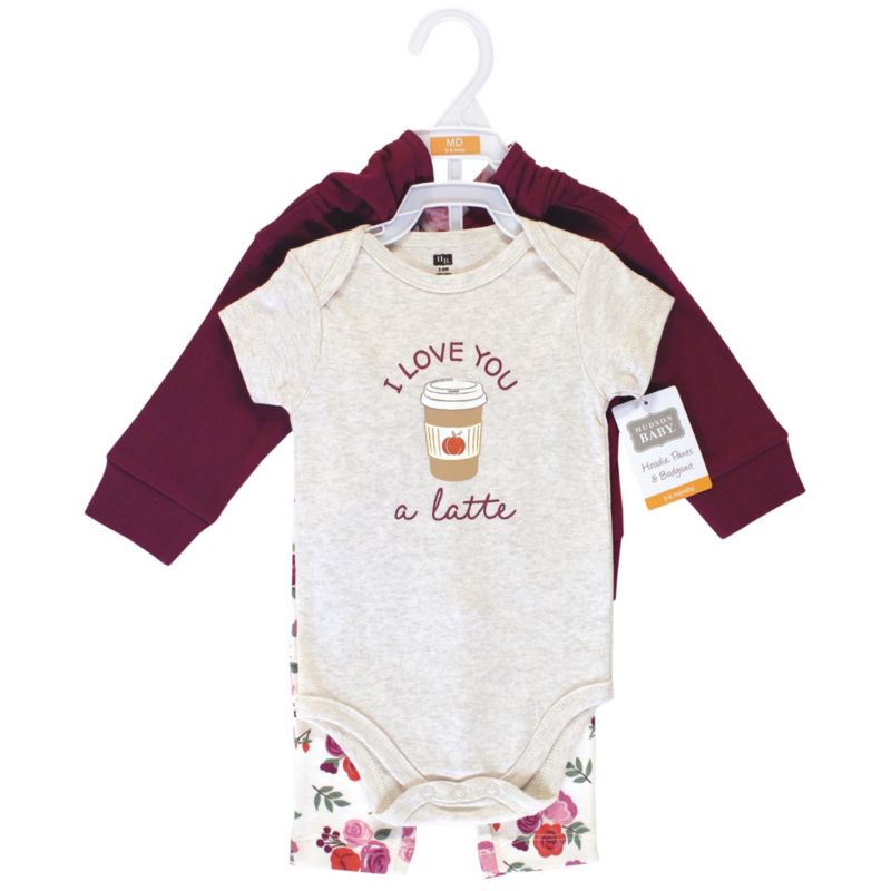 Cotton Hoodie, Bodysuit or Tee Top and Pant Set