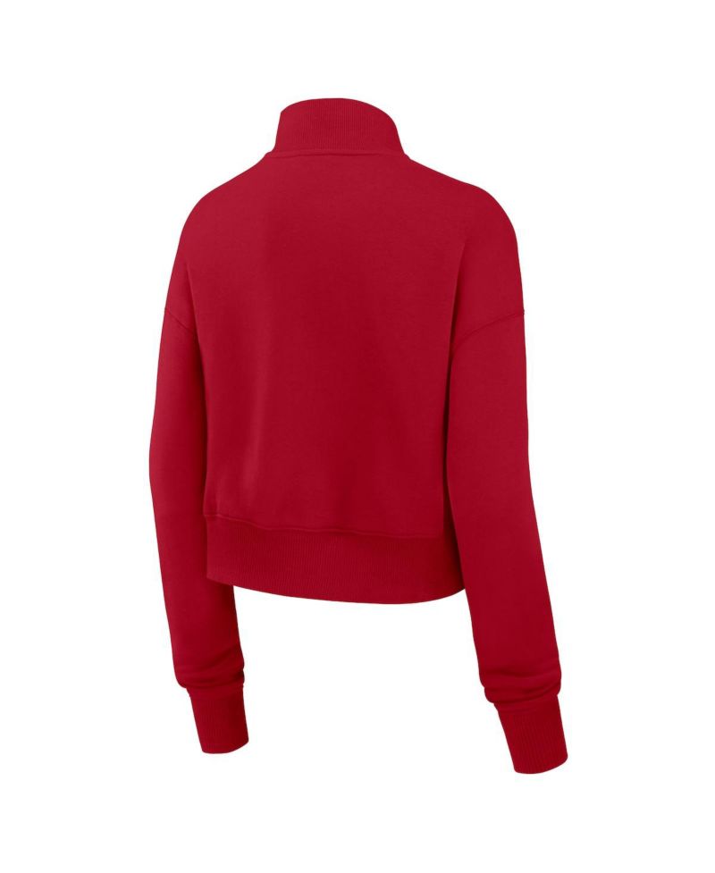 Women's Red Tampa Bay Buccaneers Primetime Phoenix Half-Zip Sweatshirt