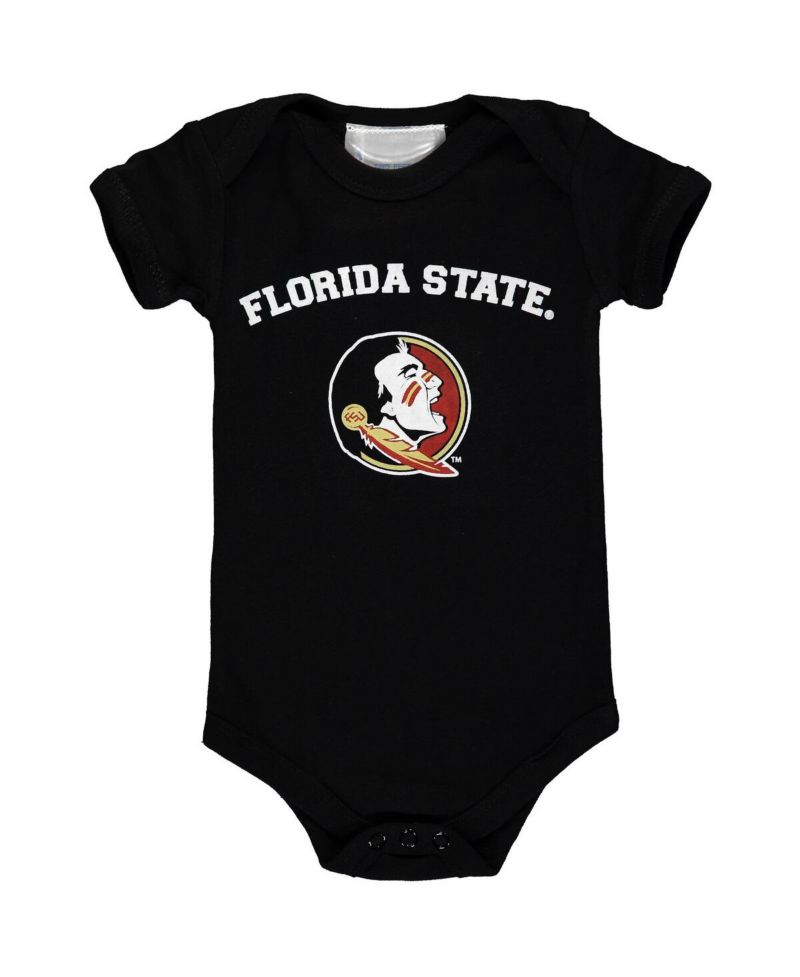 Infant Boys and Girls Black Florida State Seminoles Arch & Logo Bodysuit