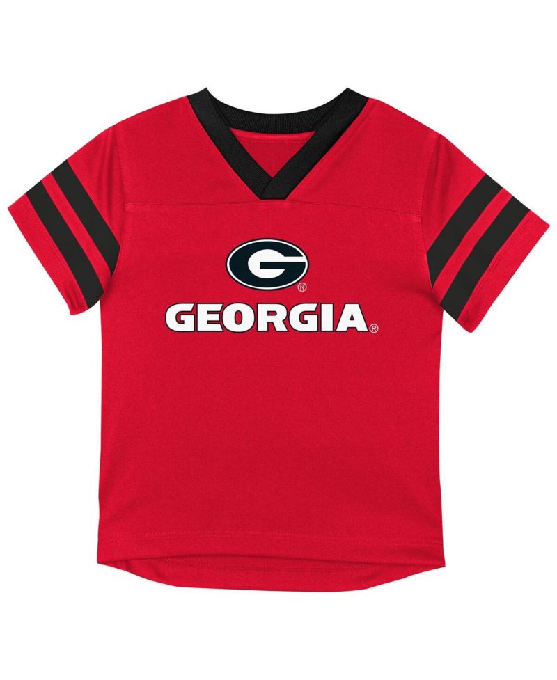 Baby Boys and Girls 2-Piece Red Georgia Bulldogs Team Logo Red Zone Top and Pants Set