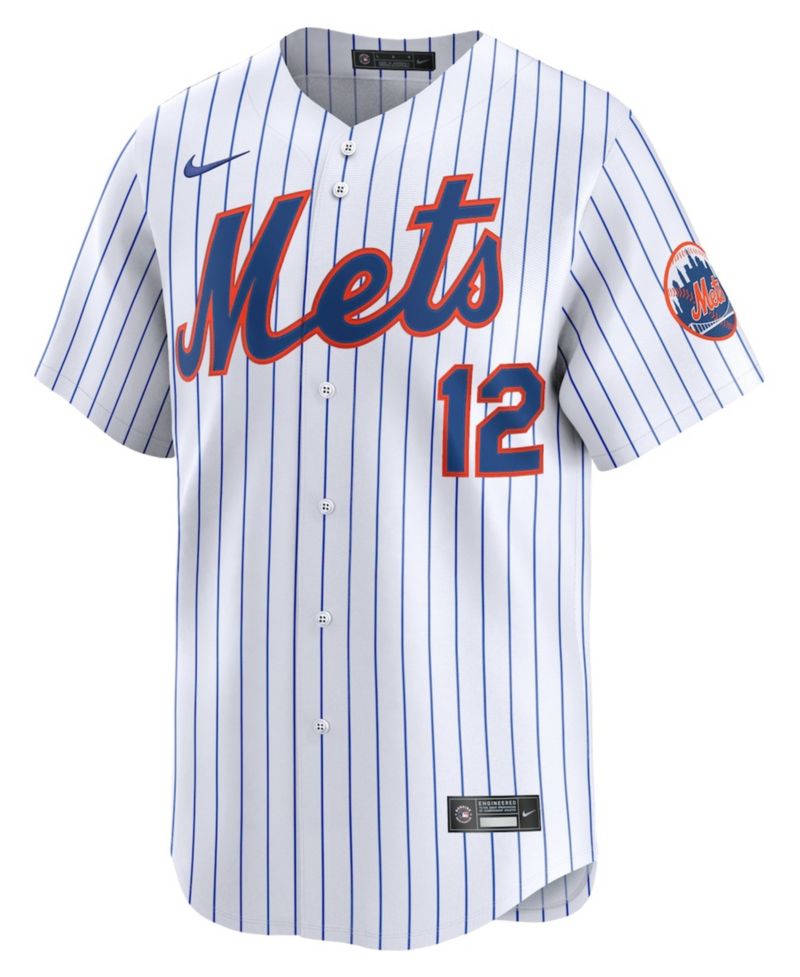 Men's Francisco Lindor White New York Mets Home Limited Jersey