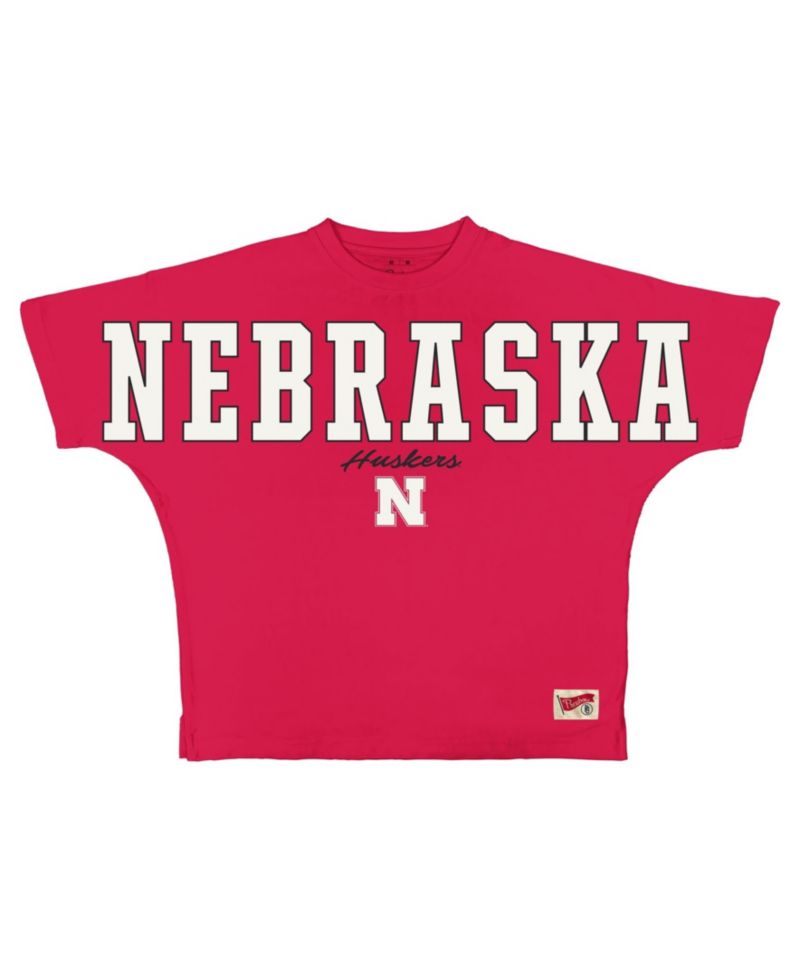 Women's Nebraska Huskers Flannigan Oversized Graphic T-Shirt