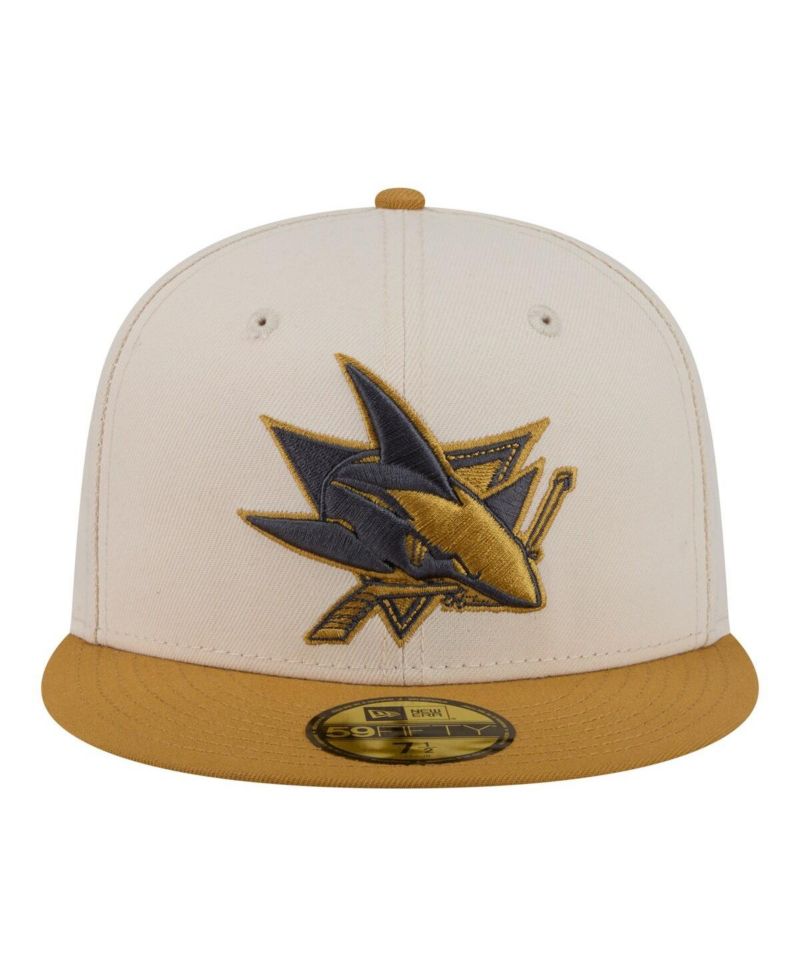 Men's Cream/Tan San Jose Sharks Colorpack Two-Tone 59FIFTY Fitted Hat