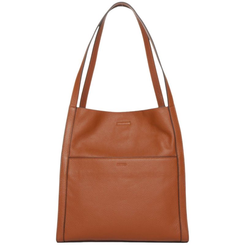 Pebbled Leather Work Tote, Everyday Pebble Leather Shoulder Bag