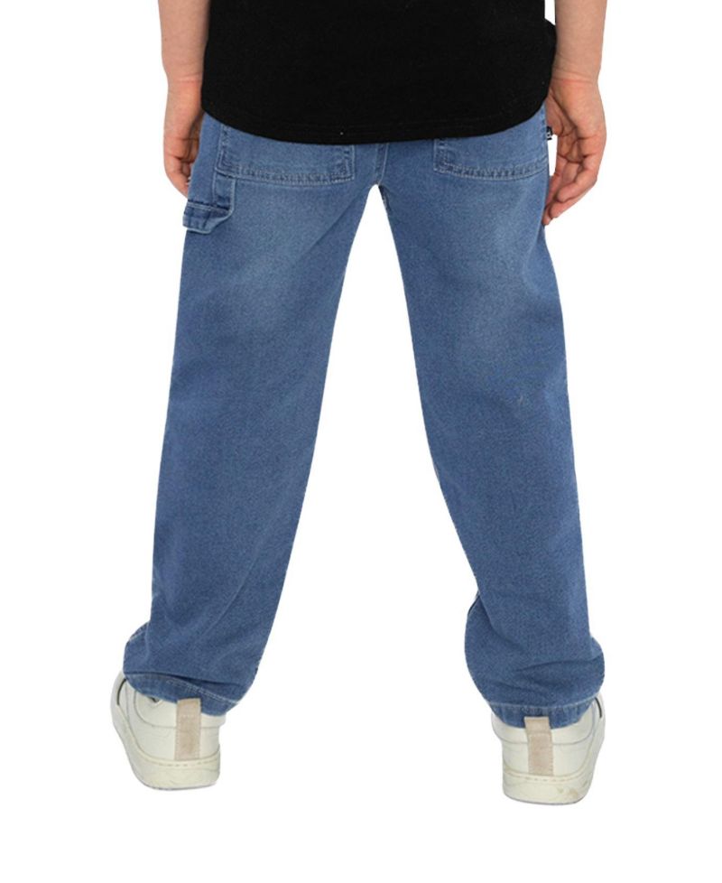 Little and Big Boy (6-12) French Terry Denim Pants