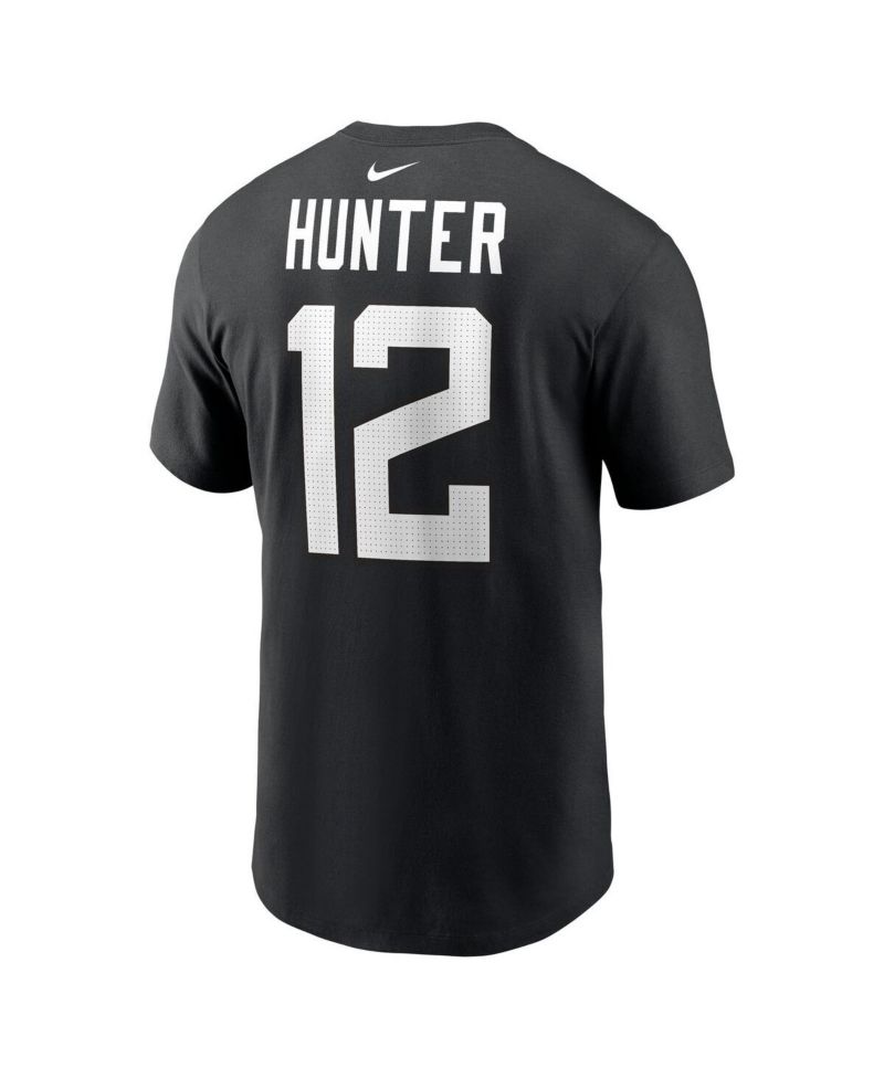Men's Travis Hunter Black Jacksonville Jaguars 2025 NFL Draft First Round Pick Player Name & Number T-Shirt