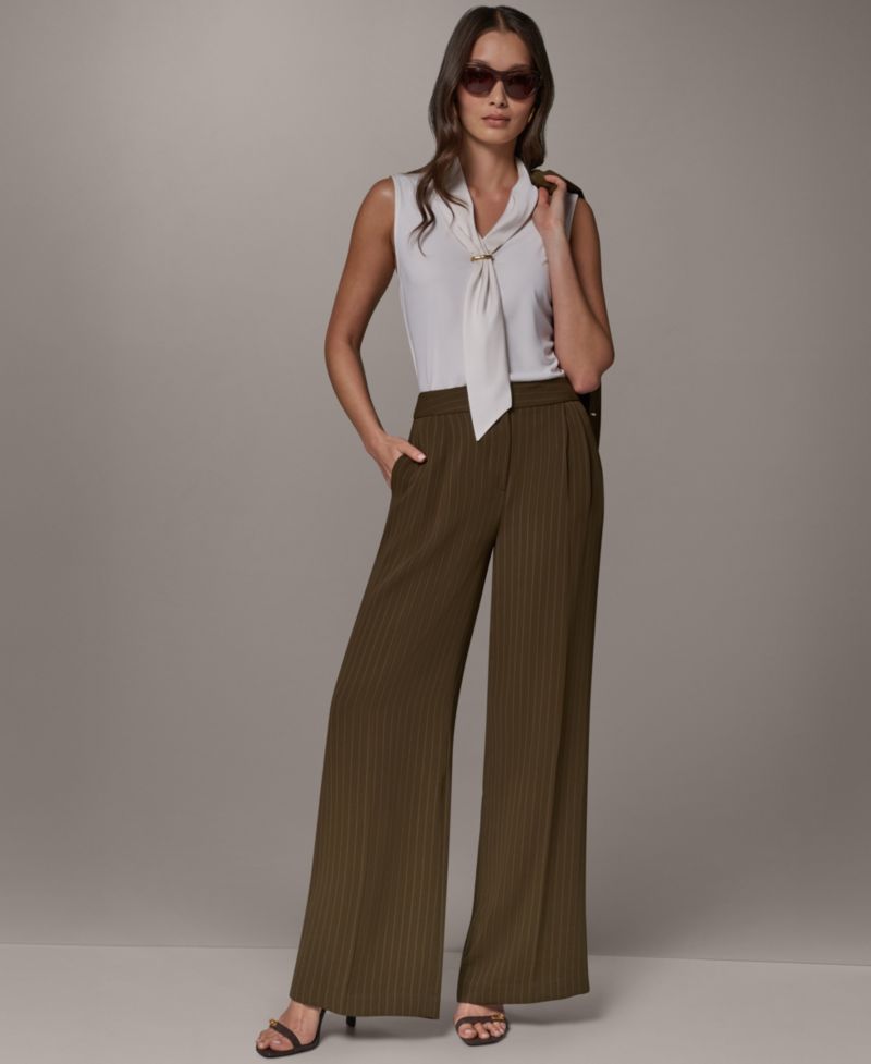 Women's Sleeveless V-Neck Satin Blouse