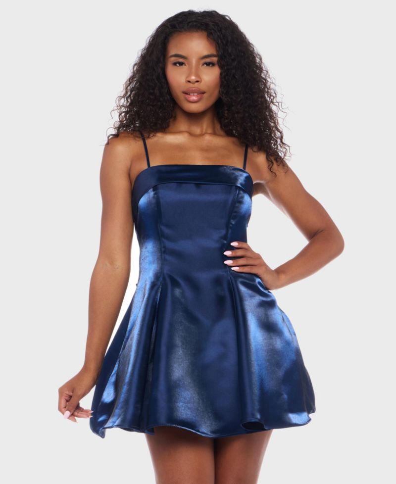 Juniors' Square Neck Short Dress