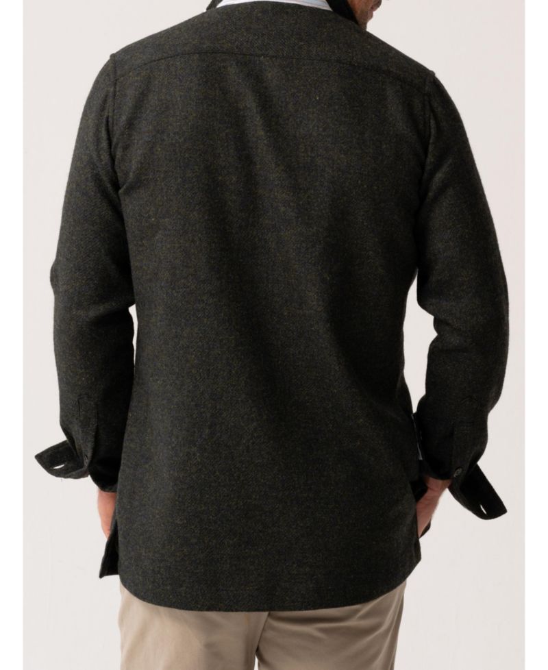 Men's Long Sleeve Wool Shirt-Jacket
