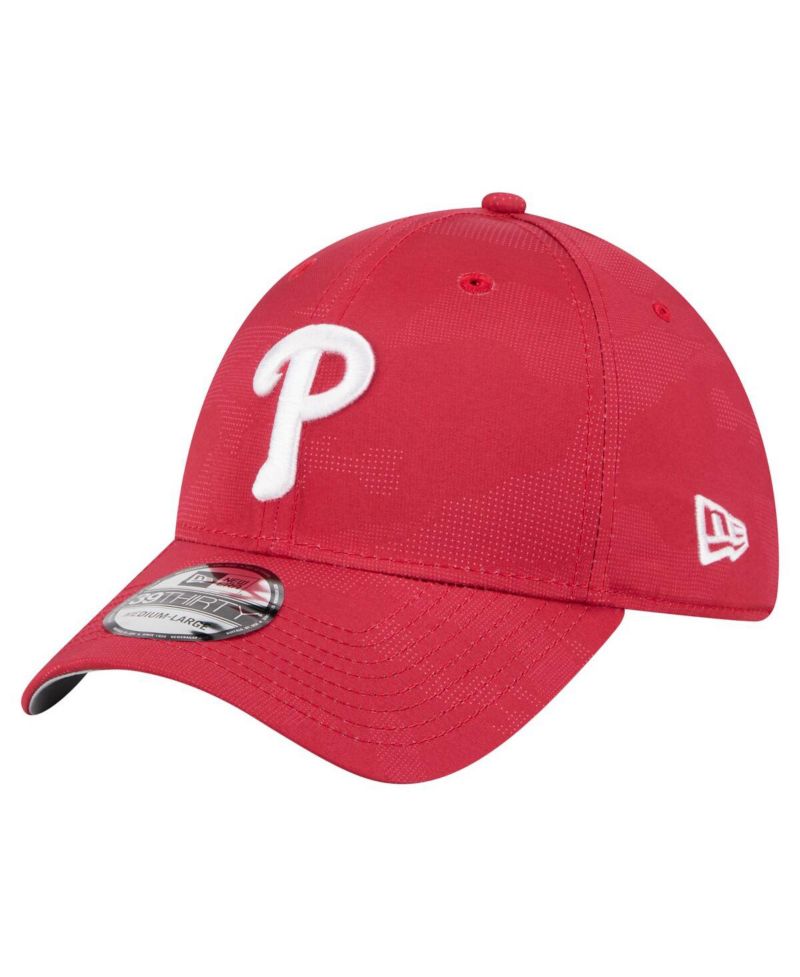 Men's Red Philadelphia Phillies Tonal Camo 39THIRTY Flex Hat