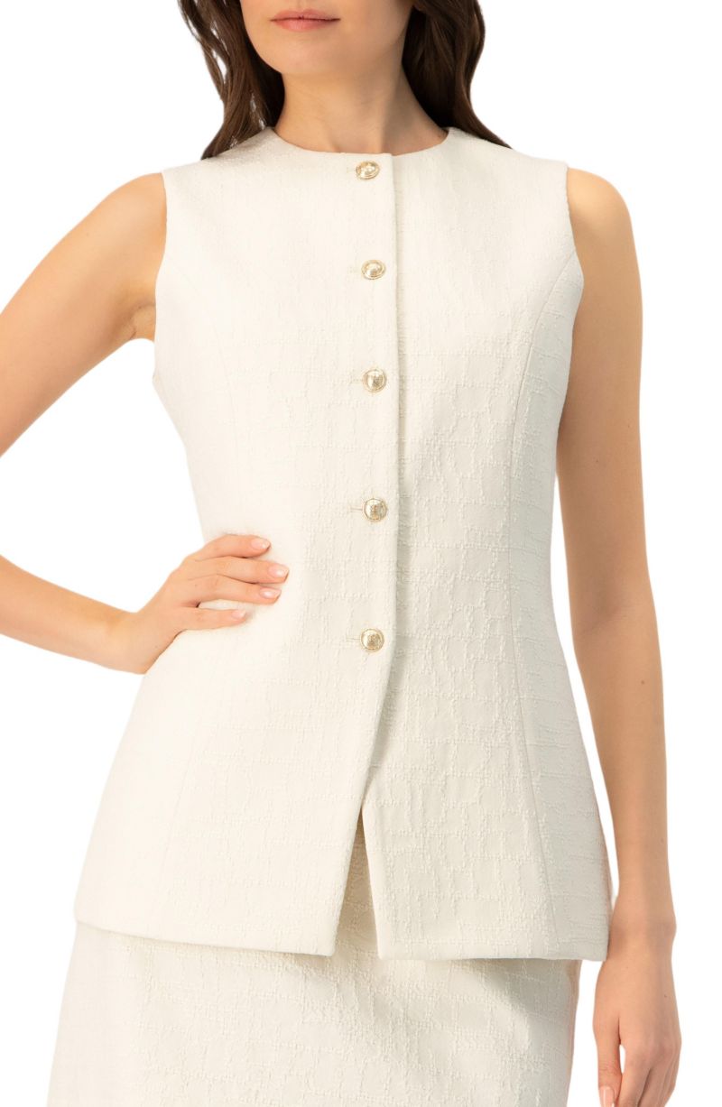 Women's Tailored Vest with Front Buttons