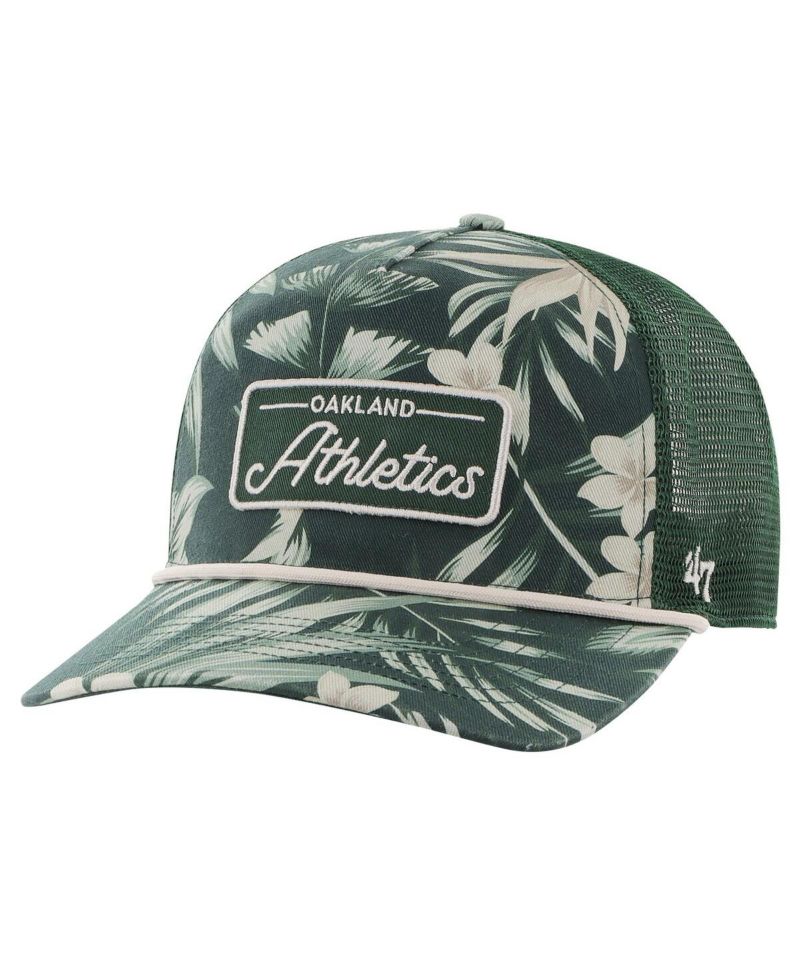 Men's Green Oakland Athletics Tropicalia Trucker Hitch Adjustable Hat