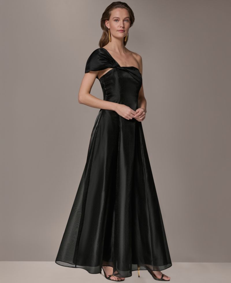 Women's Asymmetric-Neck One-Shoulder Gown