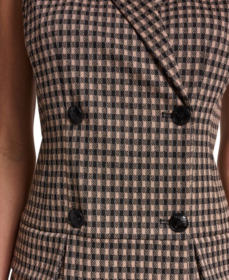 Women's Collared Pleated Short Dress