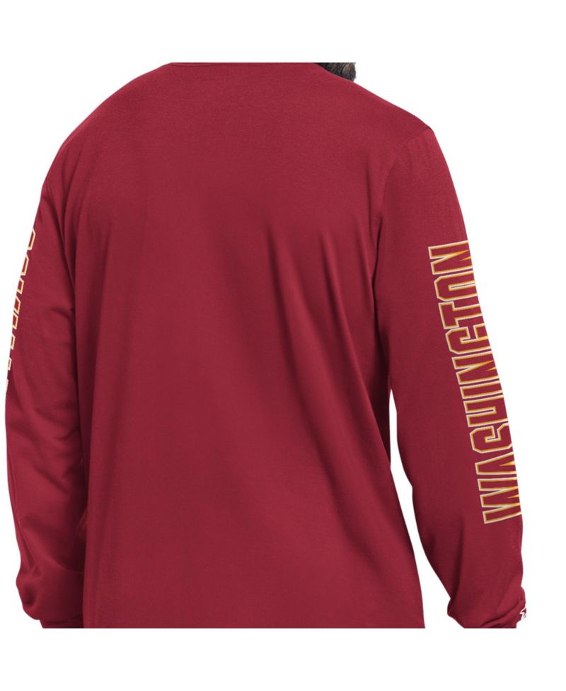 Men's Burgundy Washington Commanders Clutch Hit II Long-Sleeve T-Shirt
