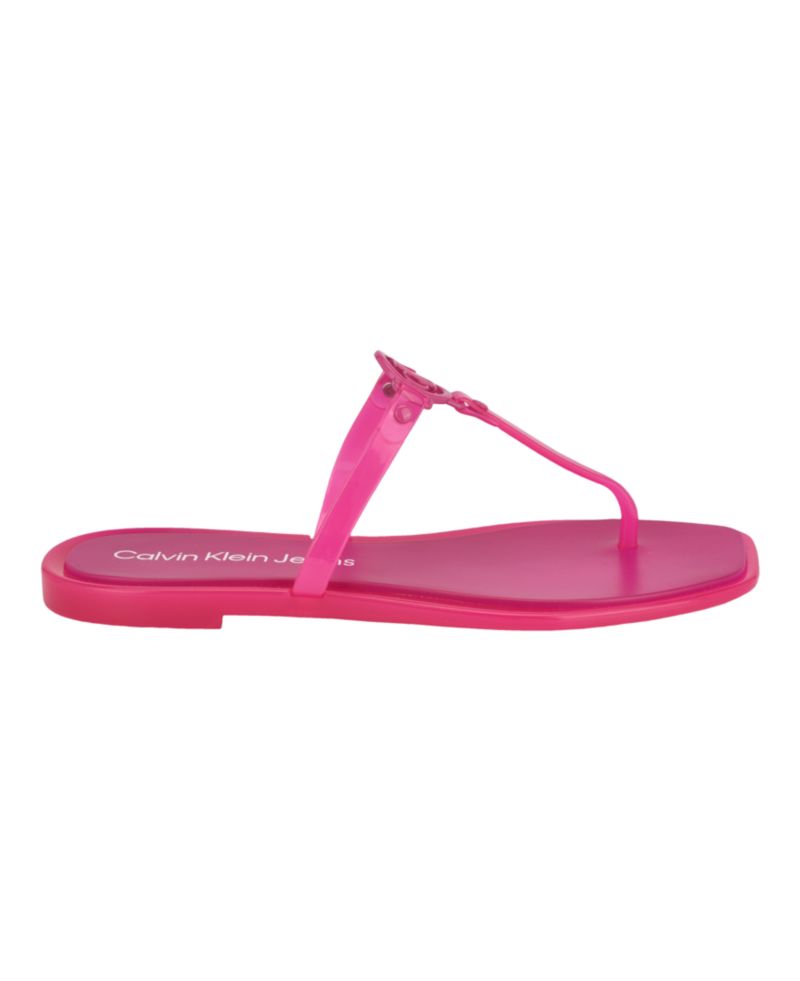 Women's Edhen Logo T-Strap Flat Jelly Sandals