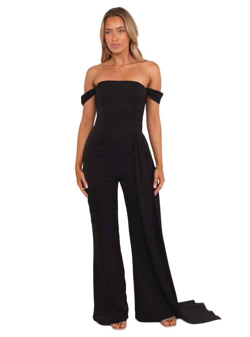 Women's Jenny Off Shoulder Jumpsuit - Black