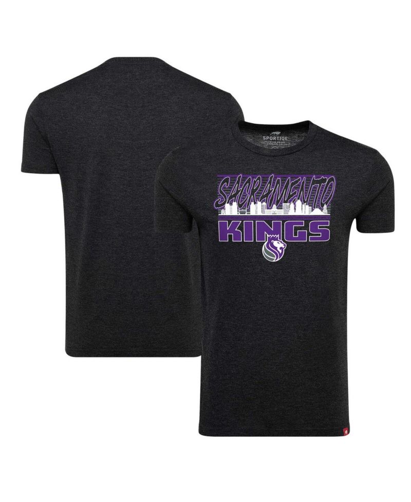Men's and Women's Heather Black Sacramento Kings Comfy Super Soft Tri-Blend T-Shirt