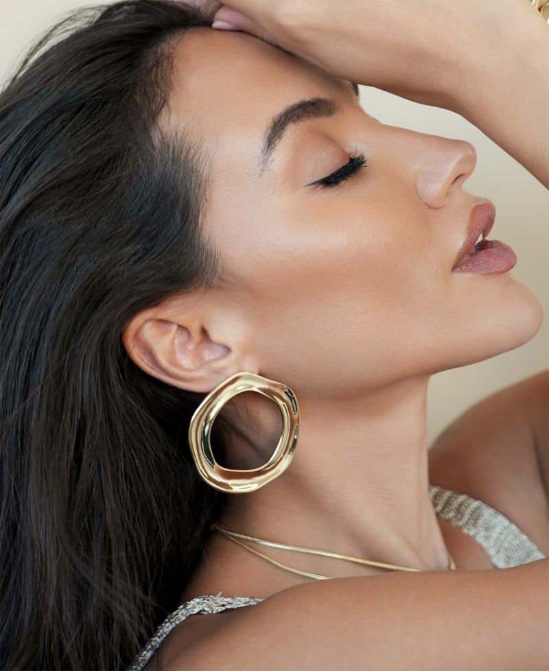 Open Circle Statement Earrings