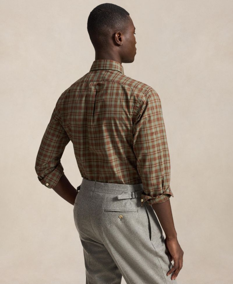 Men's Plaid Peached Shirt