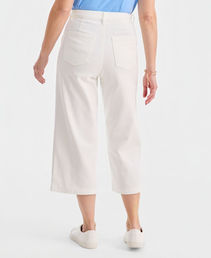 Women's High-Rise Wide-Leg Crop Jeans