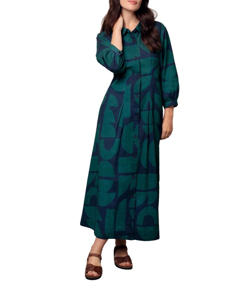 Women's Pleat Detail Shirt Dress