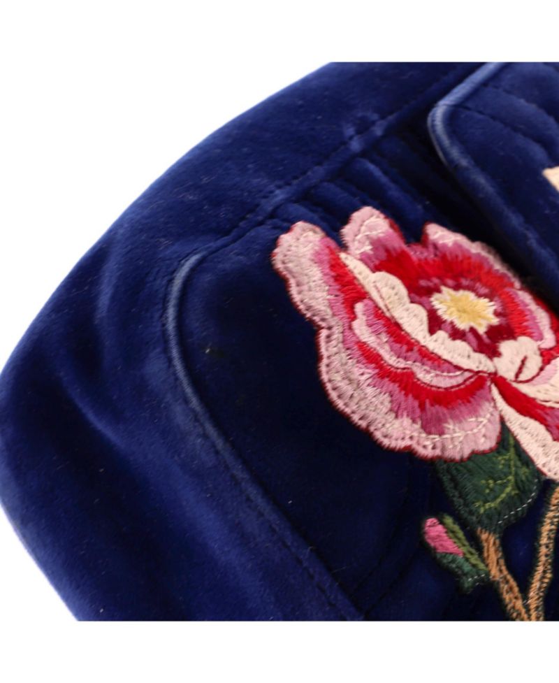 Medium GG Marmont Flap Bag Embroidered Matelasse Velvet