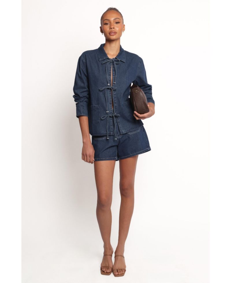 Women's Avon Bow Front Denim Shacket
