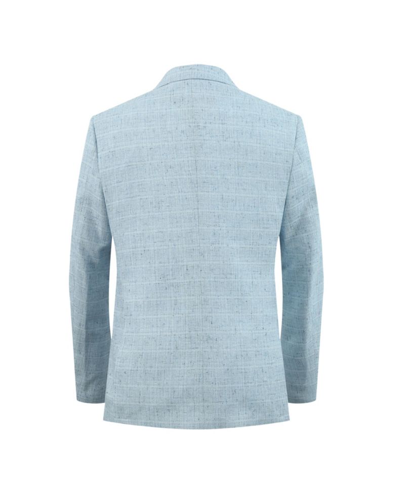 Boys Baby Blue Slim Fit M&eacute;lange Jacket
