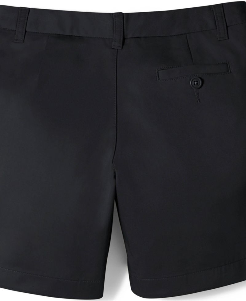 Big Girls School Uniform Slim Plain Front Blend Chino Shorts
