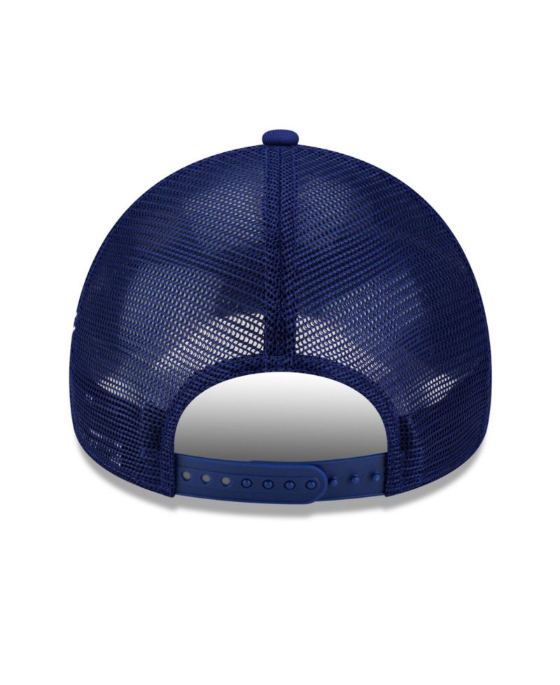 Men's Royal Texas Rangers Side Script 9FORTY A-Frame Trucker Adjustable Hat