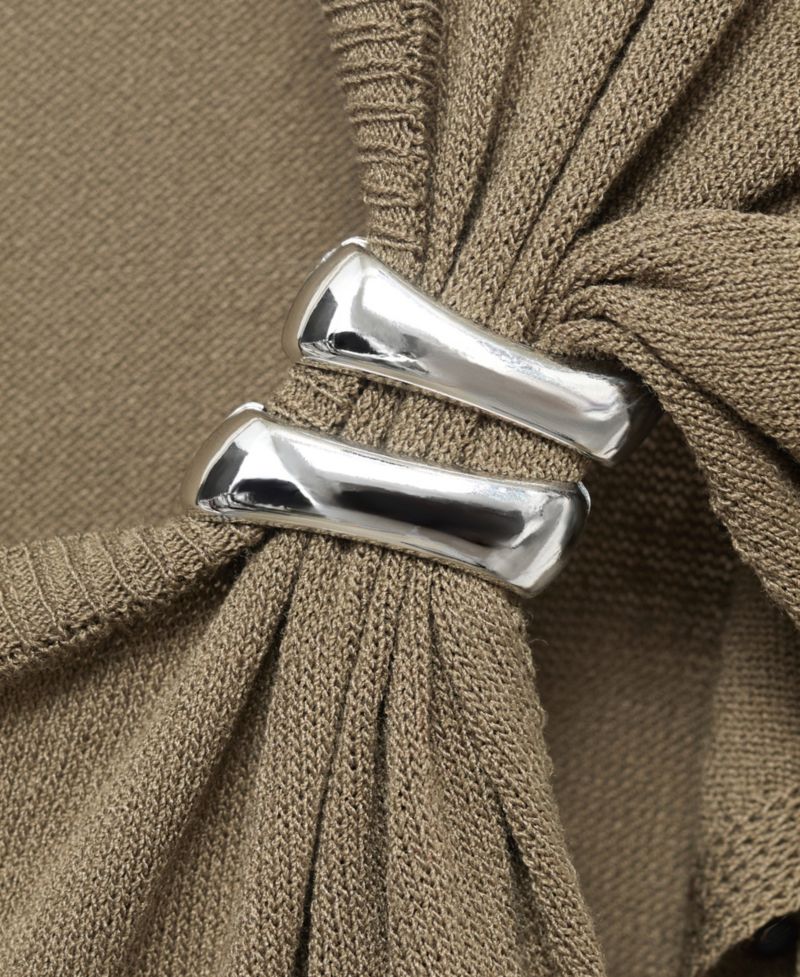 Women's Metallic Detail Fine-Knit Sweater