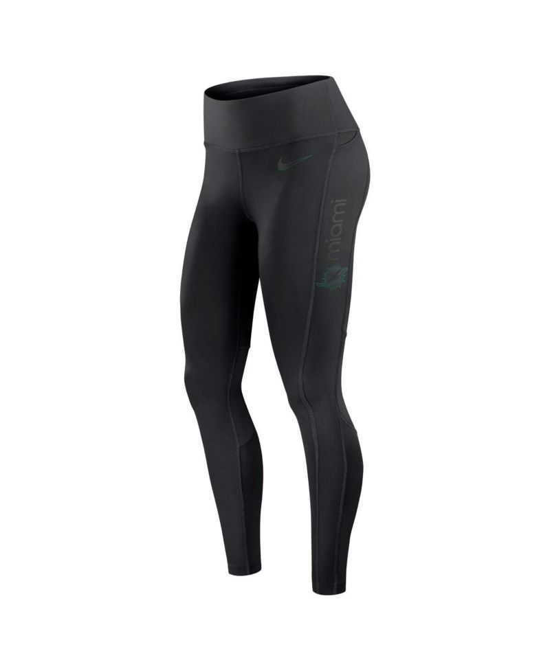 Women's Black Miami Dolphins Performance Leggings