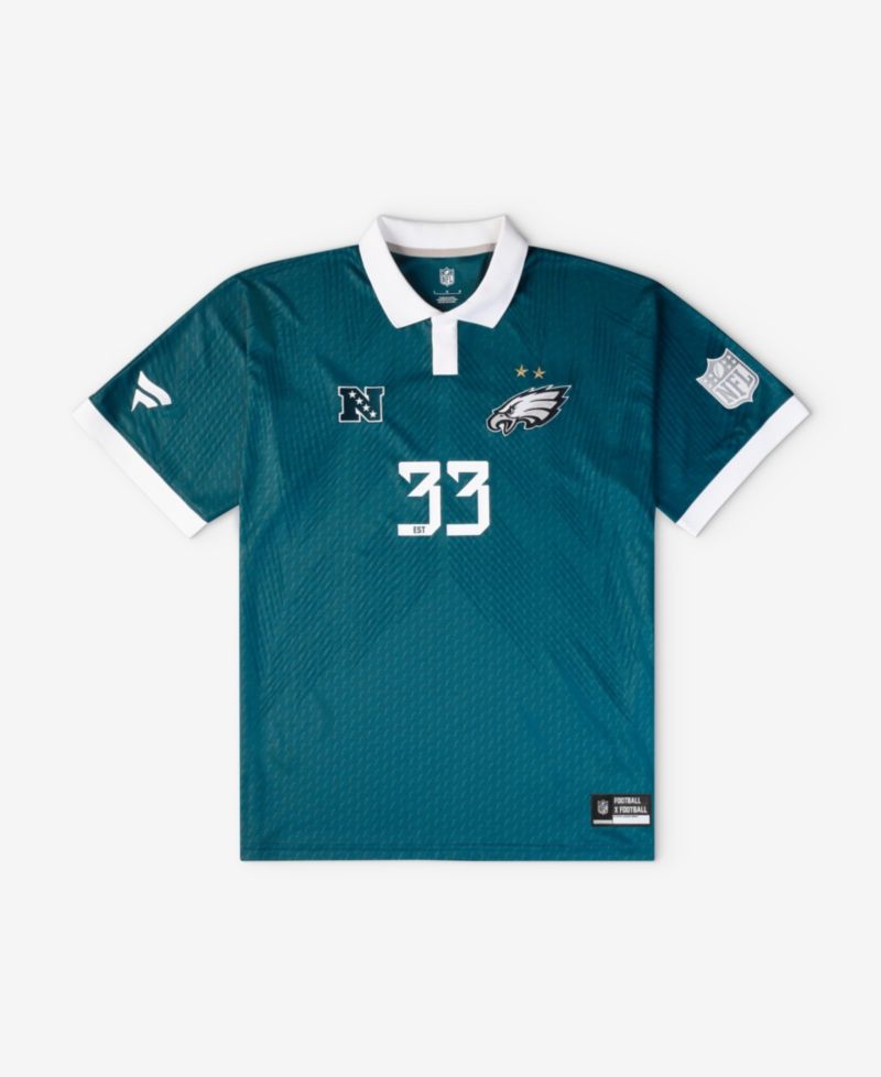 Men's Midnight Green Philadelphia Eagles Football x Football Collared Fan Jersey