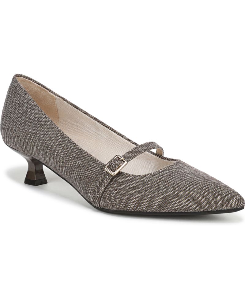 Women's Madelyn Mary Jane Pointed Toe Kitten Heel Pumps