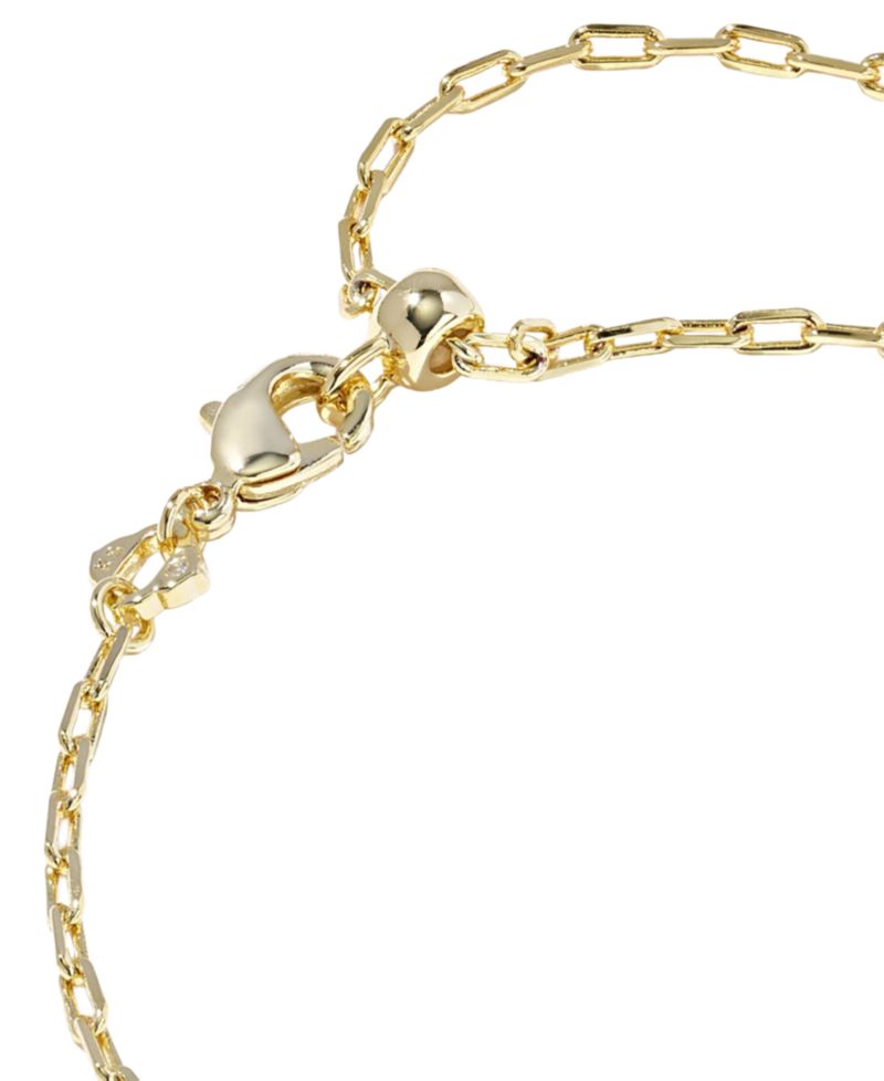 14k Gold-Plated Abbie Medallion Delicate Chain Bracelet