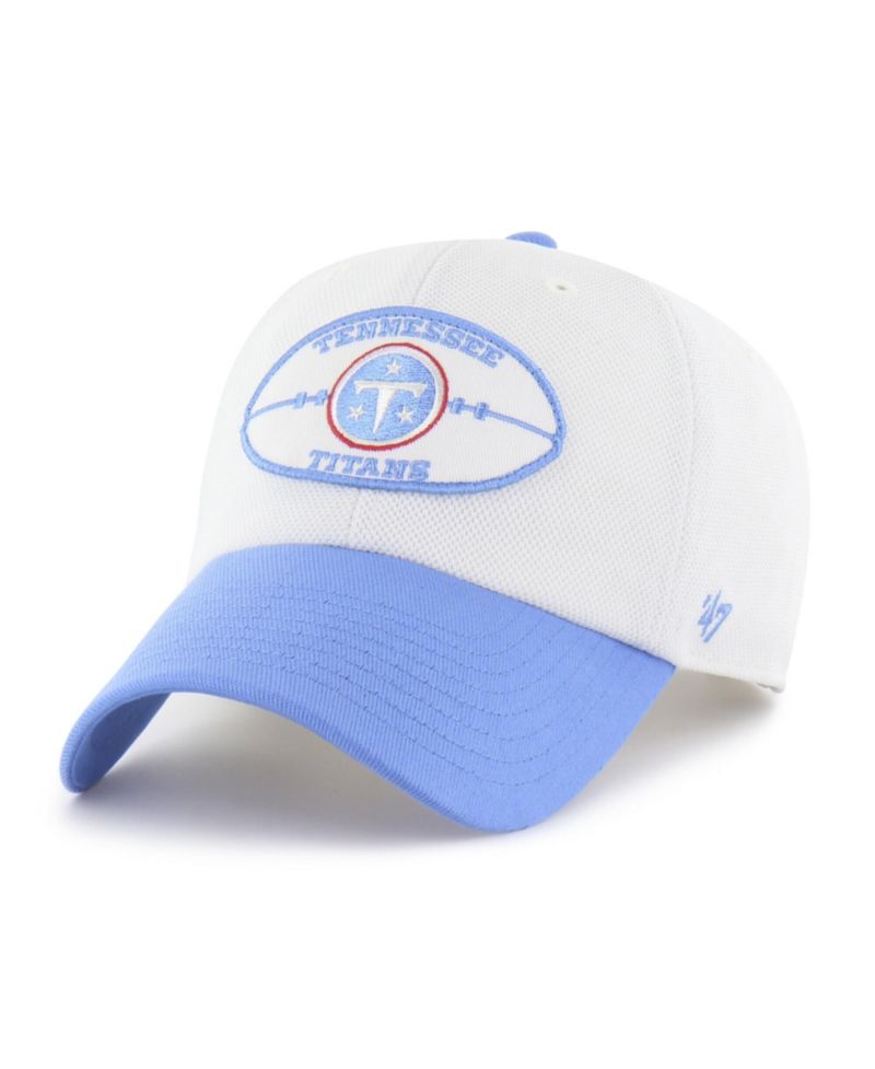Men's Cream/Light Blue Tennessee Titans Pique Patch Clean Up Adjustable Hat