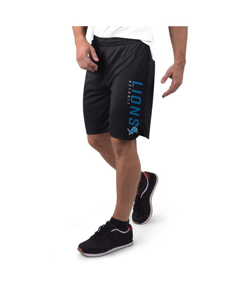 Men's Black Detroit Lions Mesh Shorts