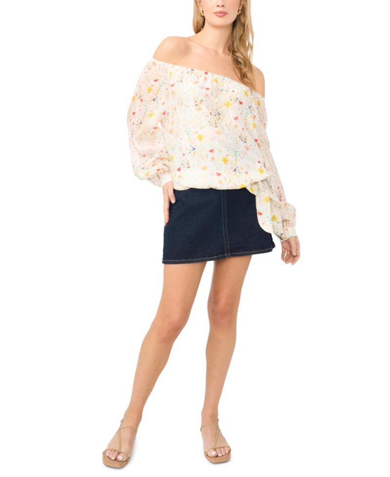 Women's Off-The-Shoulder Long-Sleeve Blouse
