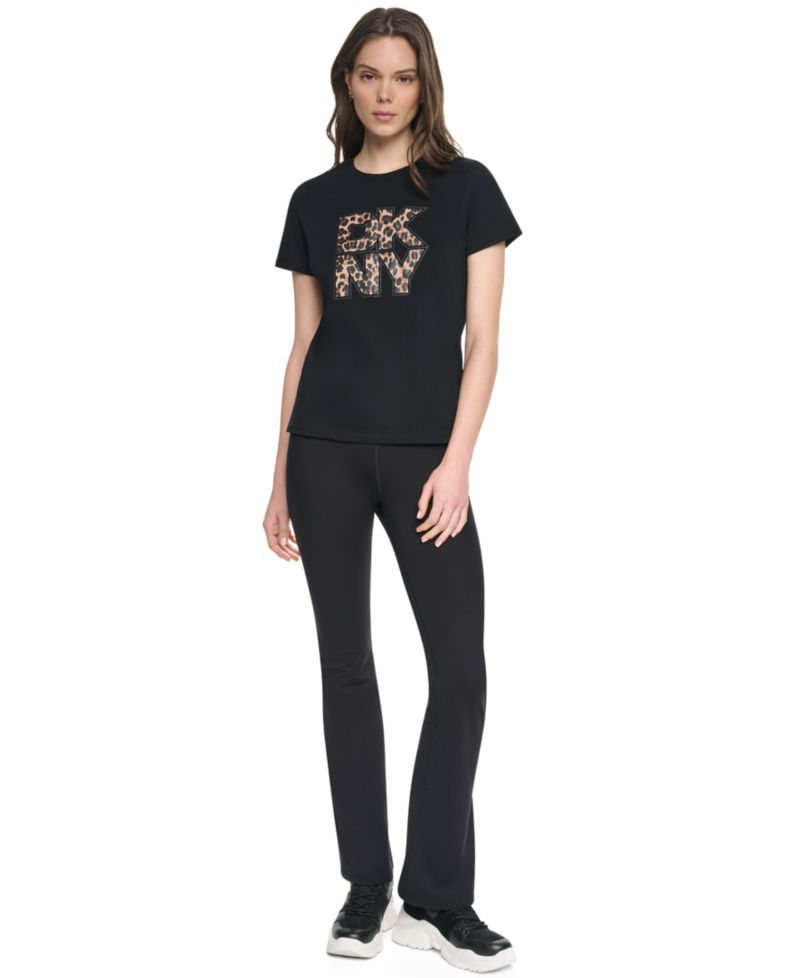 Women's Animal Print Logo Relaxed Fit Short-Sleeve Tee