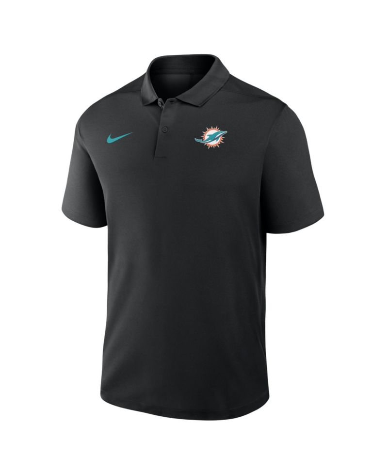 Men's Black Miami Dolphins Dri-FIT Victory Polo Shirt
