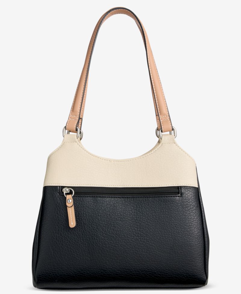 Colorblock Pebbled 4-Poster Tote