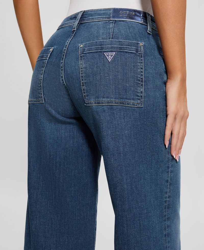 Women's Zoya Wide-Leg Faded High-Rise Jeans