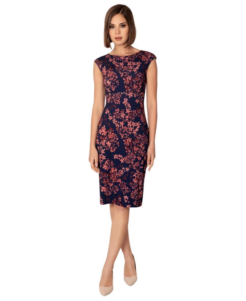 Women's Pippa Floral Midi Boat Neck Dress