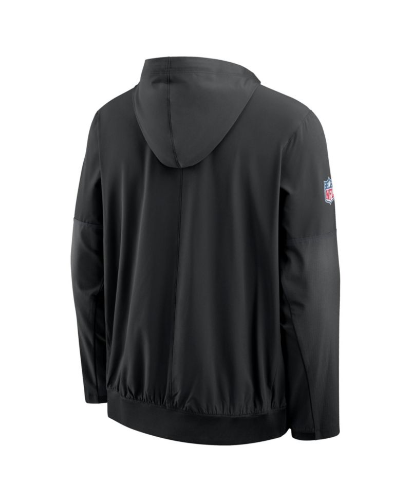 Men's Black Baltimore Ravens Sideline Anorak Half-Zip Hooded Jacket
