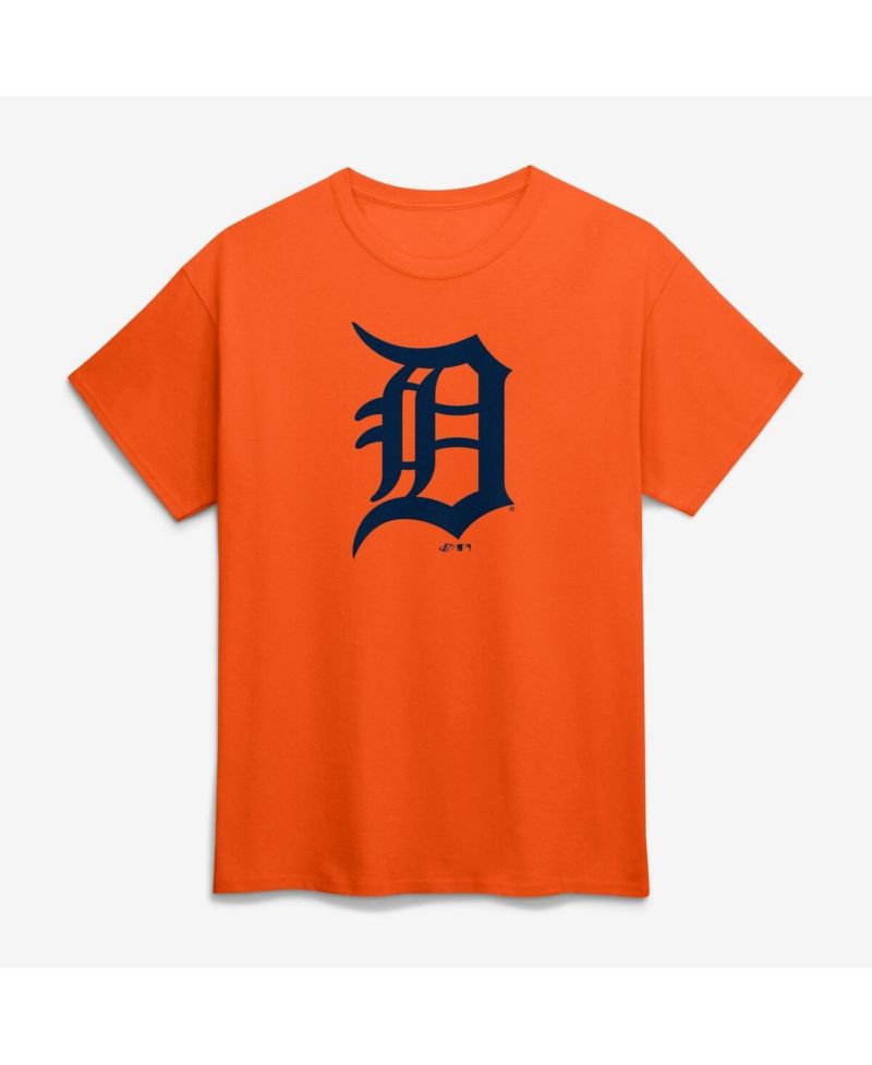 Men's Orange Detroit Tigers Logo T-Shirt