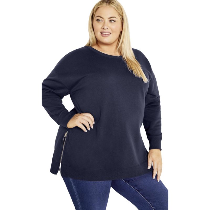 Women's Plus Size Jade Longline Zip Top
