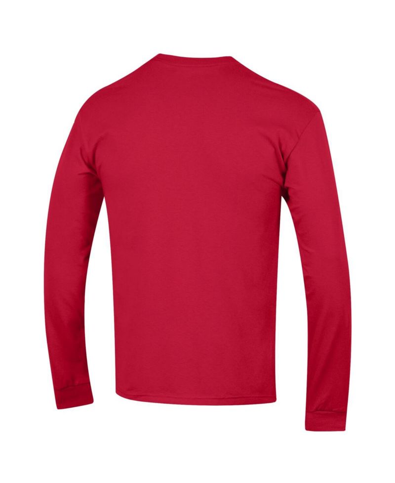 Men's Scarlet Ohio State Buckeyes Arch Over Logo Long Sleeve T-Shirt